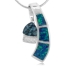 Australian Opal With Alexandrite Sterling Silver Pendant