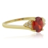 Oval Cut Fire Cherry Opal Gold Plated Silver Ring