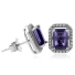 Color Change Fashion Alexandrite Silver Earrings