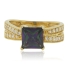 December Birthstone Mystic Topaz Gold Plated Ring