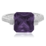 Cushion Cut Color Change Alexandrite .925 Silver Ring