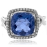 Cushion Cut Alexandrite Sterling Silver 925 Ring
