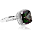 Cushion Cut Mystic Topaz Sterling Silver Ring