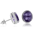 High Quality Alexandrite Silver Earrings