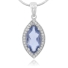 Marquise Cut Alexandrite Curundum Silver Pendant