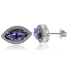 Marquise Cut Alexandrite Silver Earrings