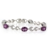 Oval Cut Alexandrite Bracelet Blue to Purple Color Change Silver