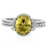Oval Cut Yellow Citrine Silver Ring