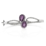 Pear Cut Alexandrite Silver Bangle
