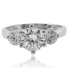 3 Round Cut Simulated Diamond Engagement Ring
