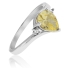 Citrine Pear Cut Silver Ring