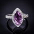 Marquise Cut High Quality Alexandrite Silver Ring