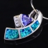 Australian Opal Pendant with Tanzanite