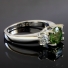 Round Cut Tourmaline Gemstone Silver Engagement Ring