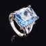 Huge Aquamarine Sterling Silver Ring