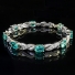 Oval Cut Green to Blue Alexandrite Silver Bracelet