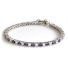 Tanzanite Simulated Diamonds Sterling Silver Tennis Bracelet