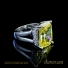 Huge Radiant Cut Citrine Silver Ring