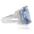 Huge Aquamarine Sterling Silver Ring