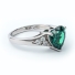 Beautiful Heart Shape Alexandrite and Cubic Zirconia Ring