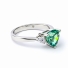 Trillion Cut Alexandrite and Cubic Zirconia Ring