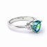 Trillion Cut Alexandrite and Cubic Zirconia Ring