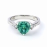 Trillion Cut Alexandrite and Cubic Zirconia Ring