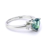 Heart Shape Cut Alexandrite and Cubic Zirconia Ring