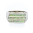 Australian White Opal Streaks Mens Ring