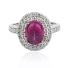 Oval Cut Cabuchon Setting Star Ruby Ring
