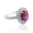 Oval Cut Cabuchon Setting Star Ruby Ring