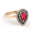 Ruby Ring Sterling Silver With 14K Rose Gold Vermeil