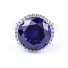 Tanzanite Sterling Silver Huge Ring