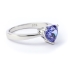 Heart Shape Tanzanite Sterling Silver Solitaire Ring