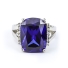 Very Big Tanzanite Silver Ring