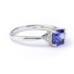 Sterling Silver Prong Set Tanzanite Ring