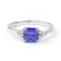 Sterling Silver Prong Set Tanzanite Ring