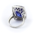 Big Tanzanite Sterling Silver Ring