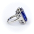 Big Tanzanite Sterling Silver Ring