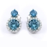 Round Cut Alexandrite Sterling Silver Earrings Change Color Stone