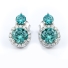 Round Cut Alexandrite Sterling Silver Earrings Change Color Stone