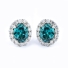 Oval Cut Alexandrite Sterling Silver Earrings