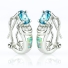 Omega Closure White Opal With Alexandrite .925 Silver Earrings