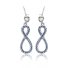 Silver Infinity Earrings with Tanzanite