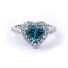 Heart Alexandrite Blue To Green Color Change Sterling Silver Ring