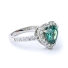 Heart Alexandrite Blue To Green Color Change Sterling Silver Ring