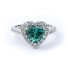 Heart Alexandrite Blue To Green Color Change Sterling Silver Ring