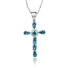 Beautiful Sterling Silver Cross With Alexandrite