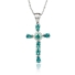 Beautiful Sterling Silver Cross With Alexandrite