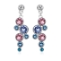 Pretty Swarovski Crystal Set With Pink And Blue Circles